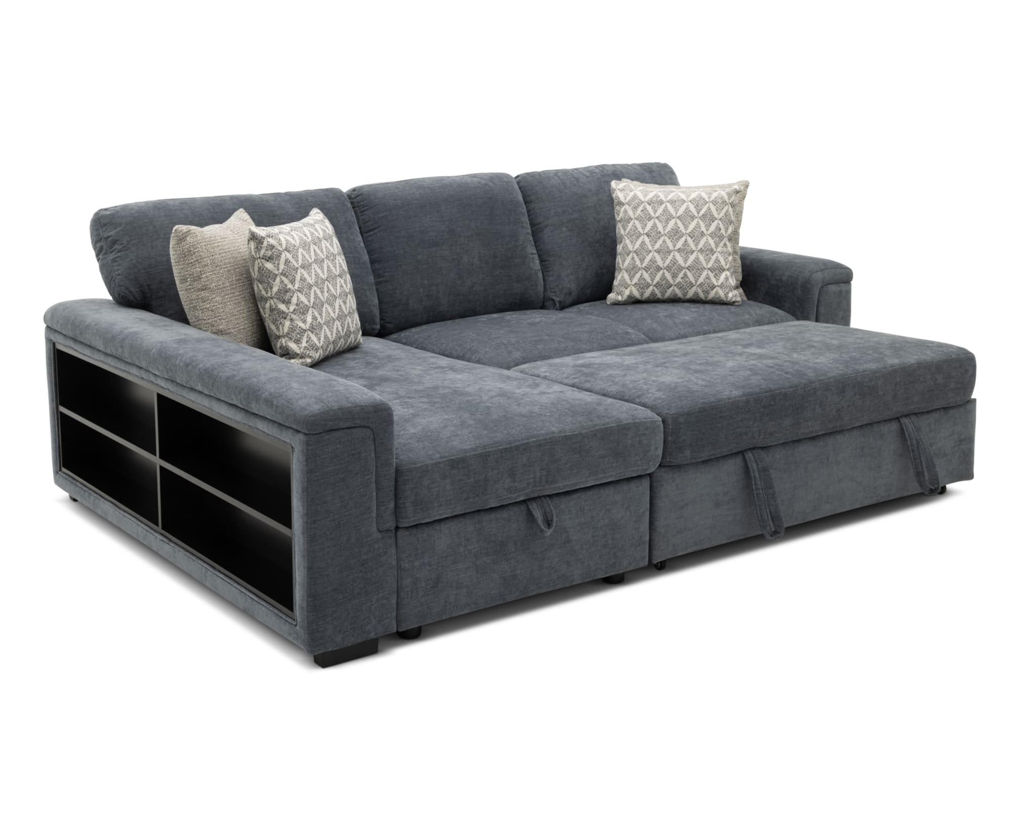 Noble 2 Pc. LAF Chaise Sectional in Blue on white background