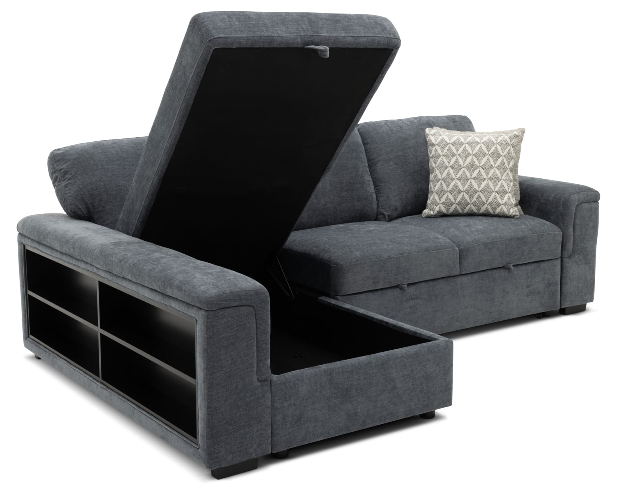 Noble 2 Pc. LAF Chaise Sectional in Blue on white background