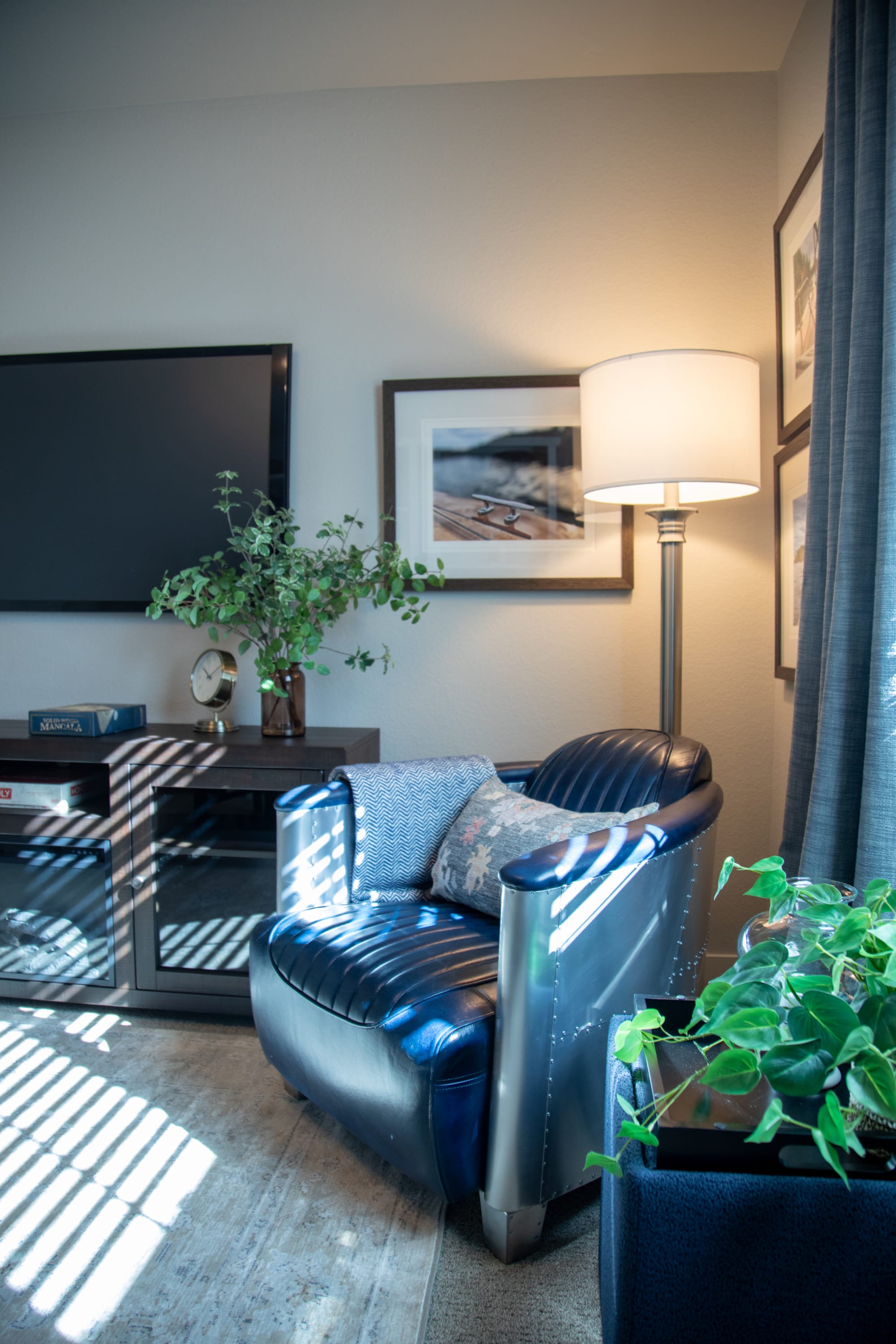 Aviation Leather Club Chair styled in St Jude Home