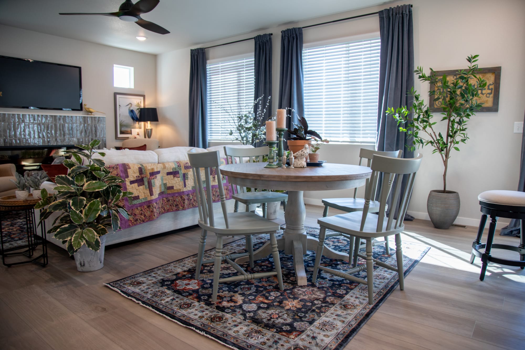Willow Way Table and Meadow Lake Chairs styled in St Jude Home