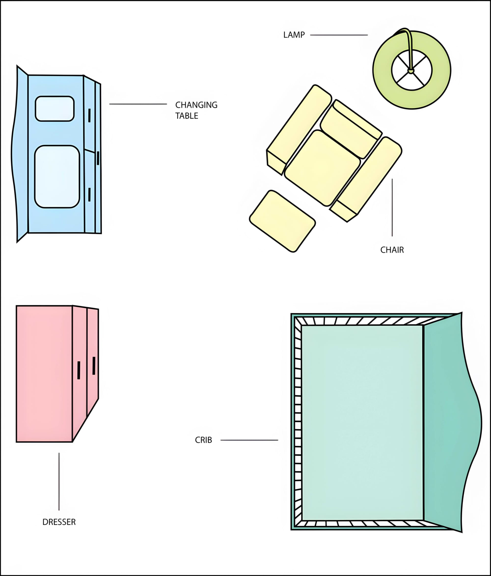 Cozy Corner nursery layout