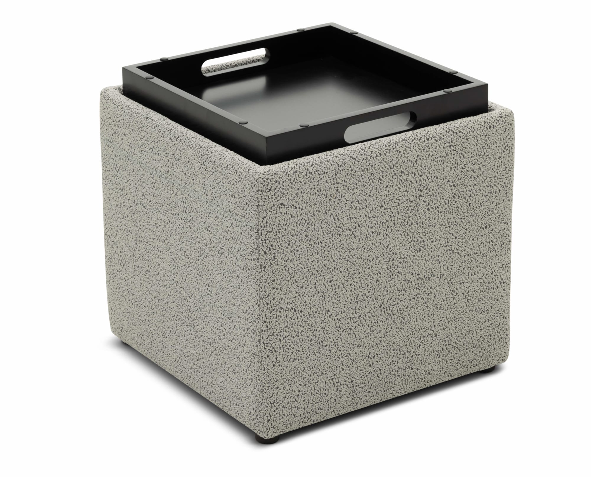 Fenn Grey Ottoman with Tray