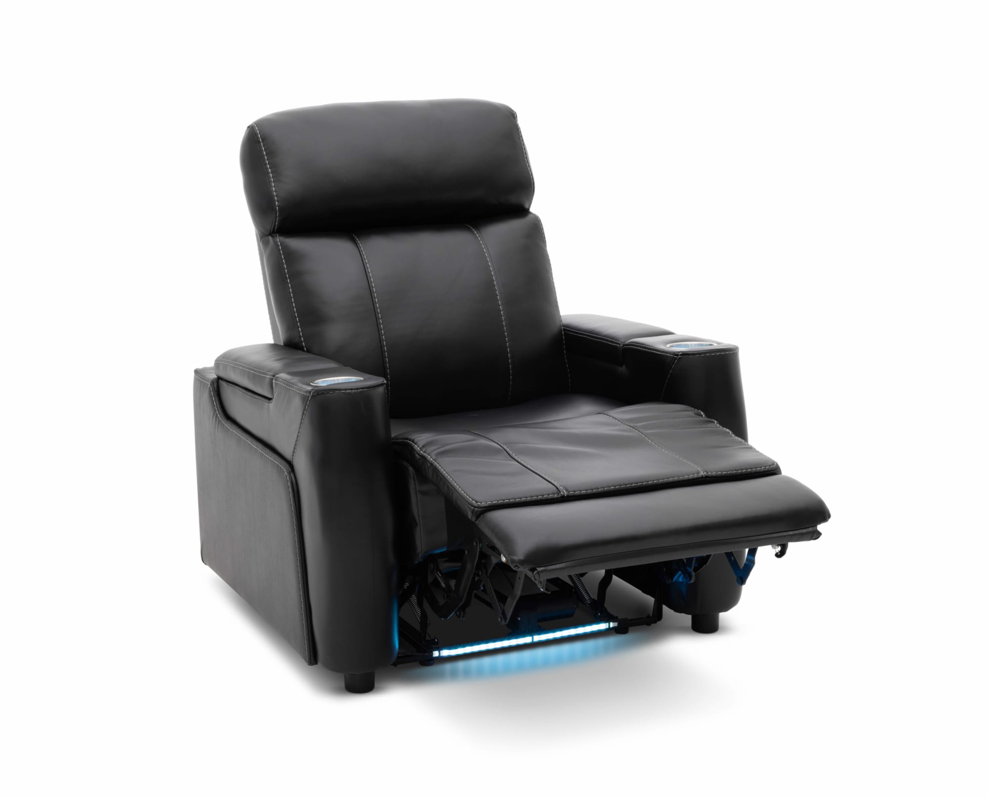 Zeppelin Power Recliner with lights on white background