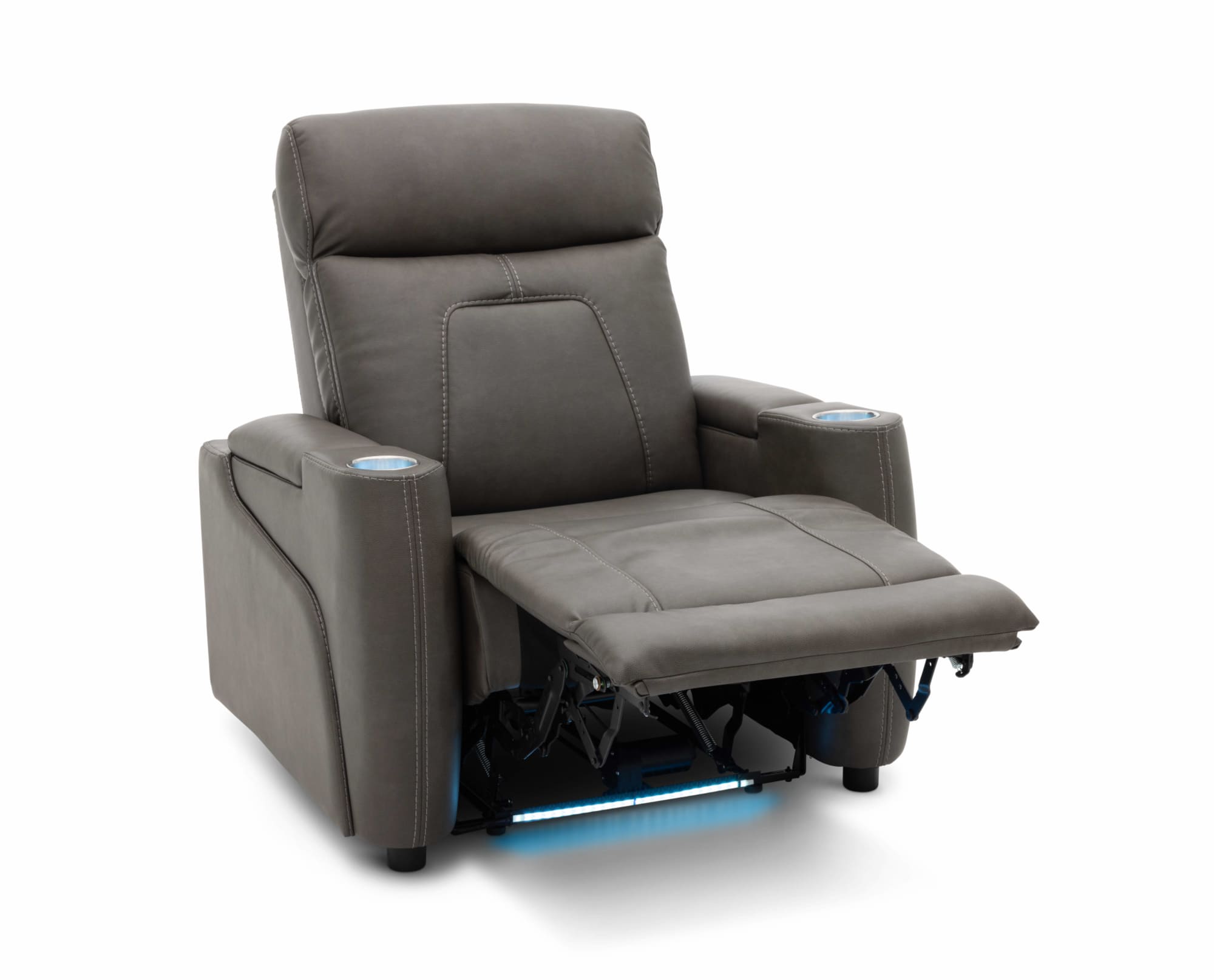 Hendrix Power Recliner with lights on white background