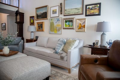 Delray Sofa styled in home