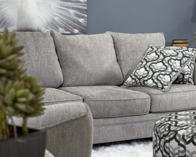 Gray Fabric Sofa in Living room