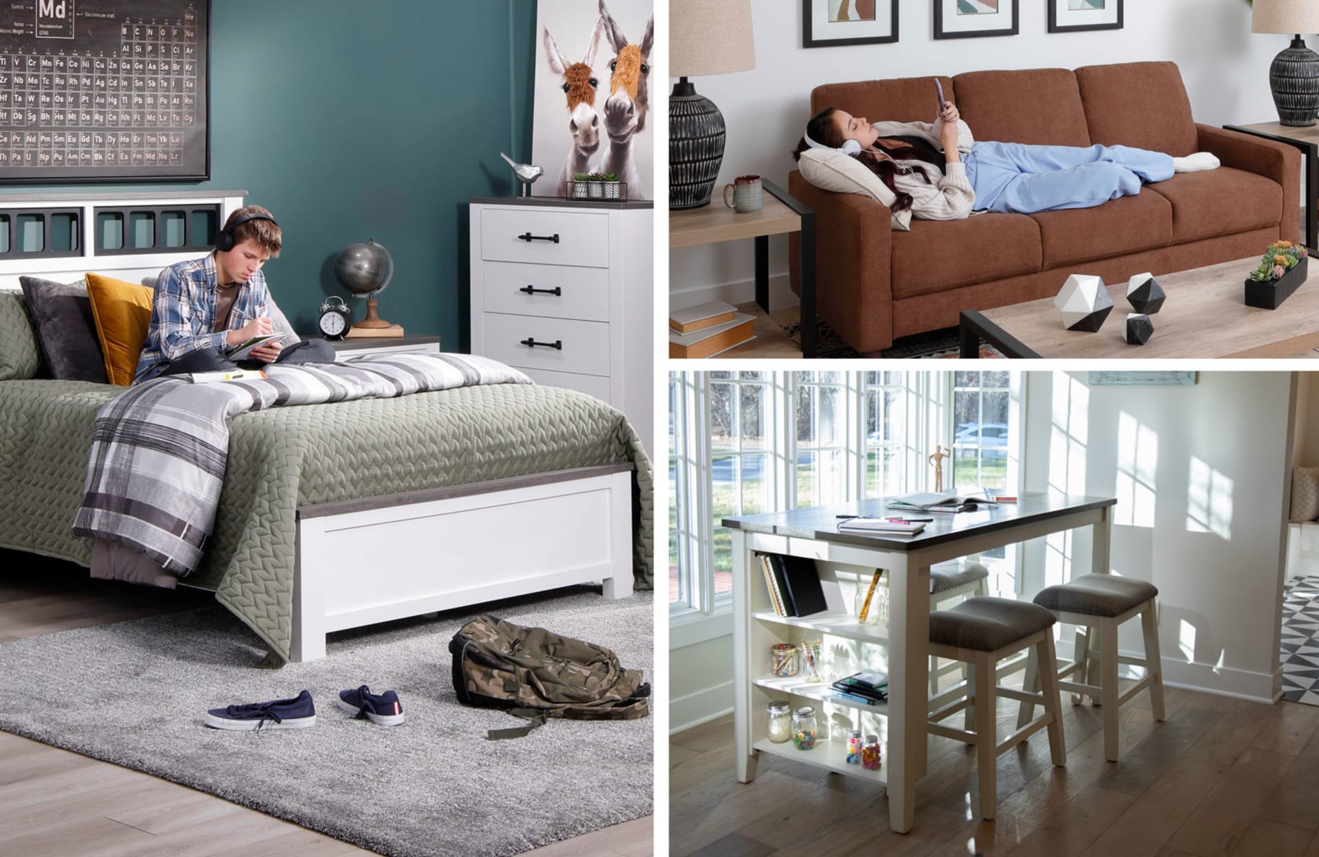 Collage of Back to School Furniture