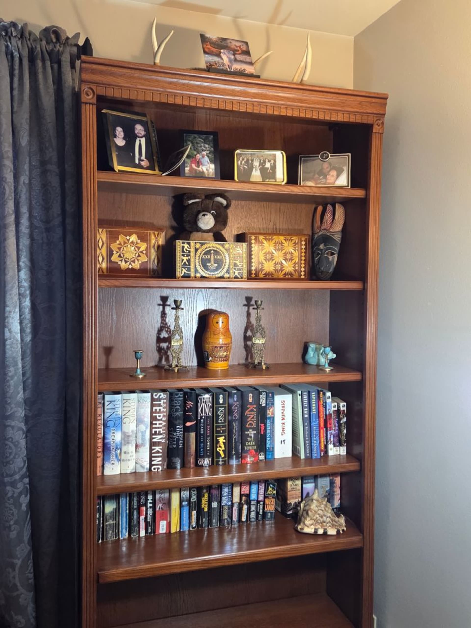 Bookshelf used as display case
