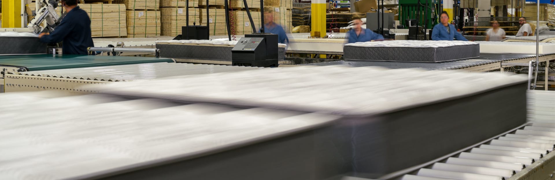 Mattresses being made in Denver Mattress Factory