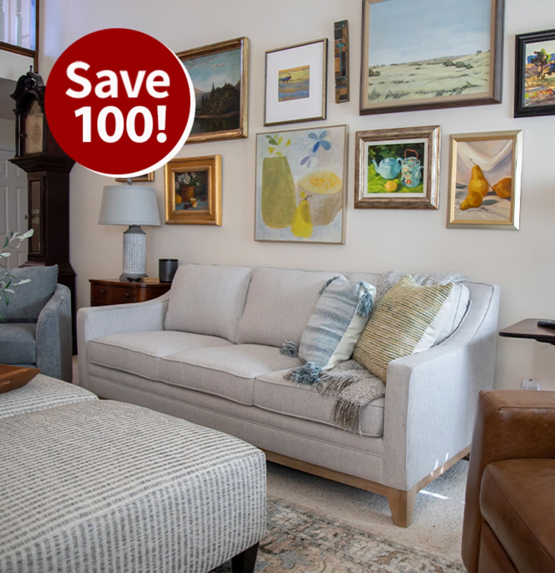 Save $100 on Delray Sofa