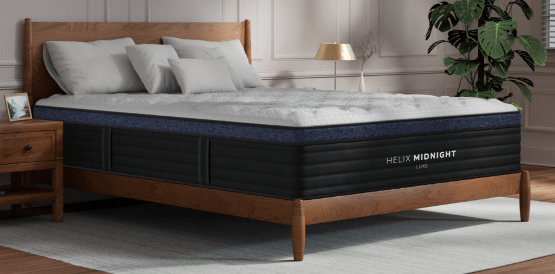 Helix Midnight Luxe Mattress in Bedroom
