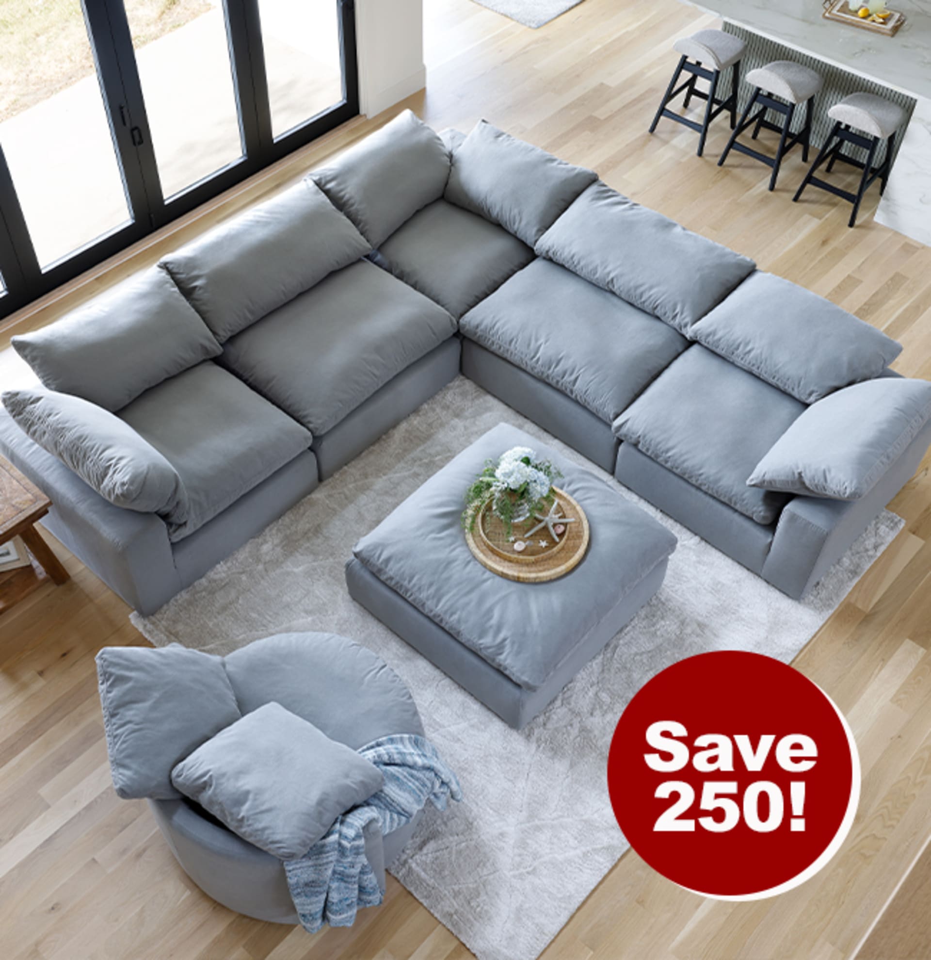 Luscious 5 Pc. Modular Sectional with Immersive Graphics