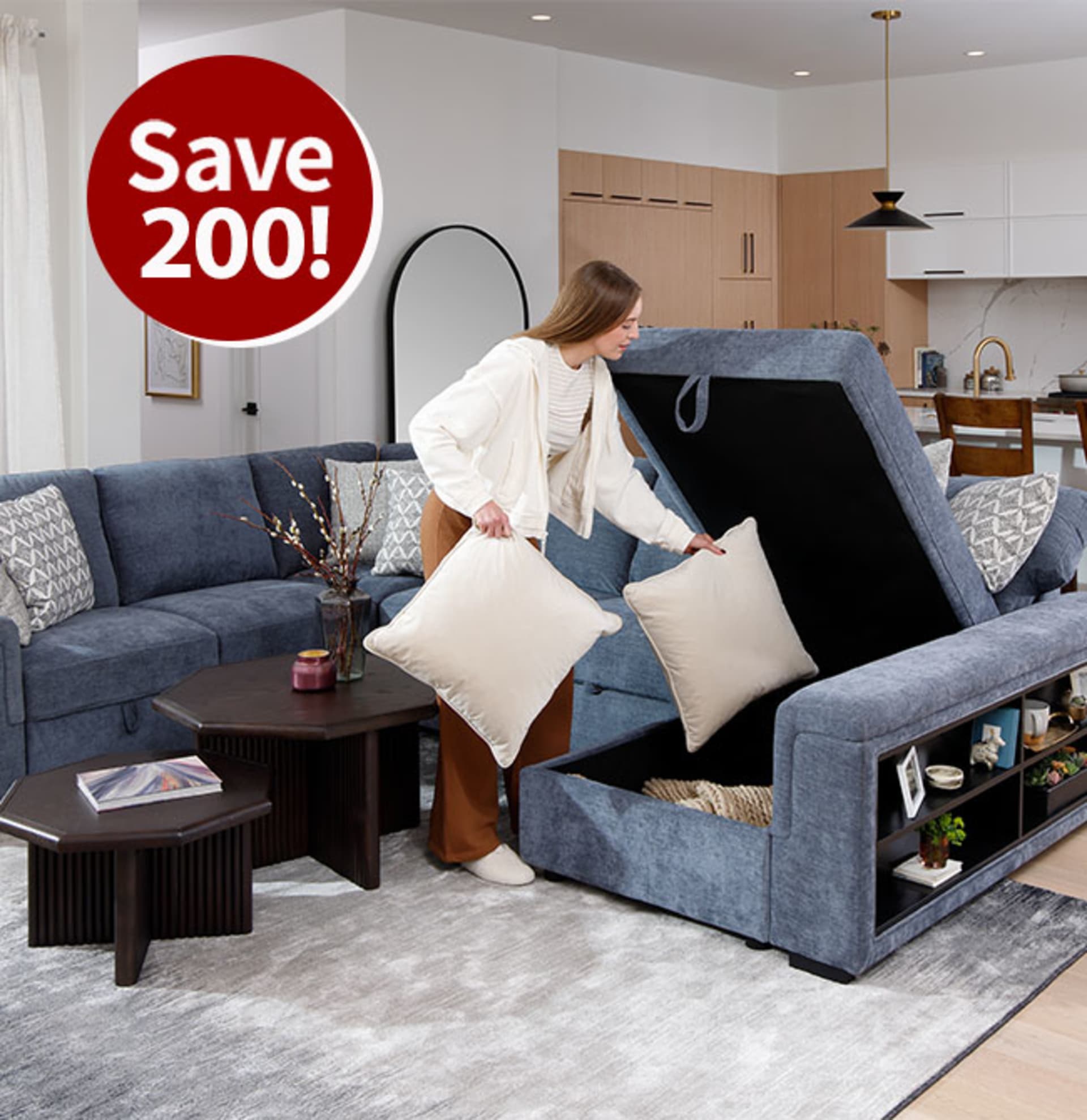 Noble 4 Pc Sectional. Save $200.