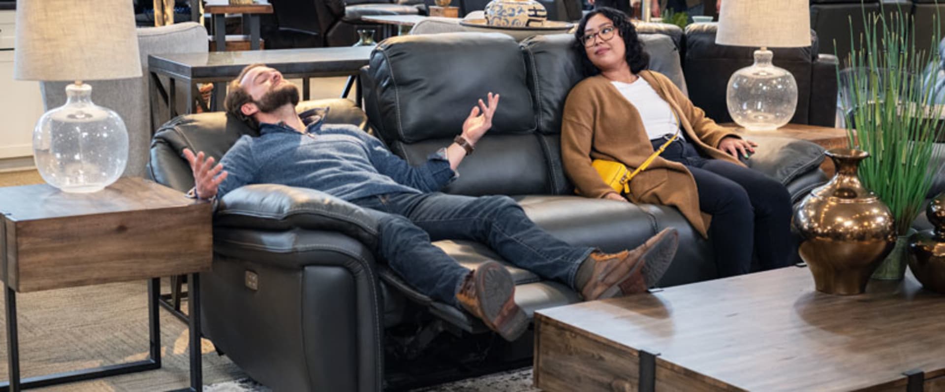 Man in Store Reclining
