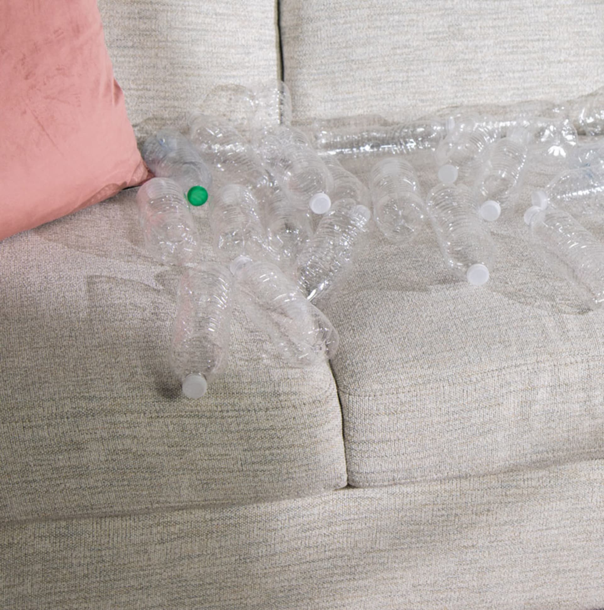 Recycled Water Bottle Sofa with Plastic water bottles