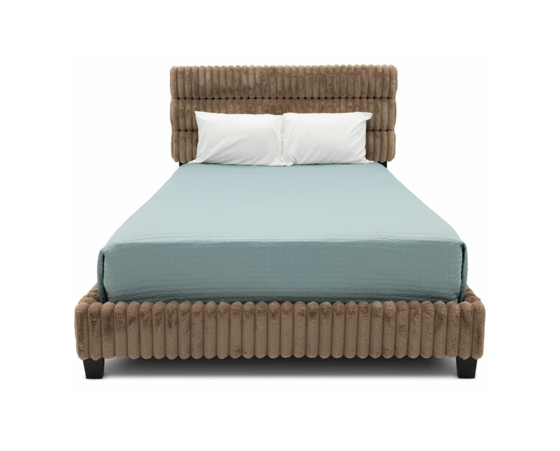 Santa Barbara Upholstered Bed on white background
