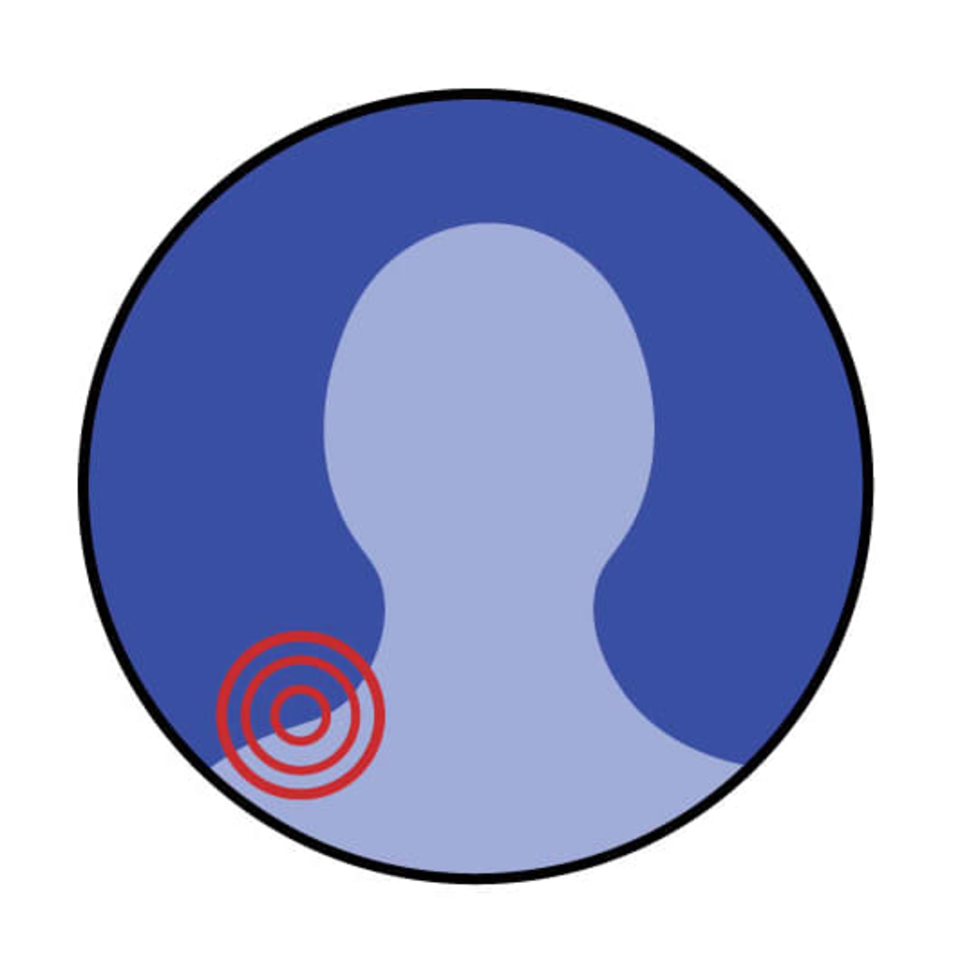 Shoulder pain location graphic image