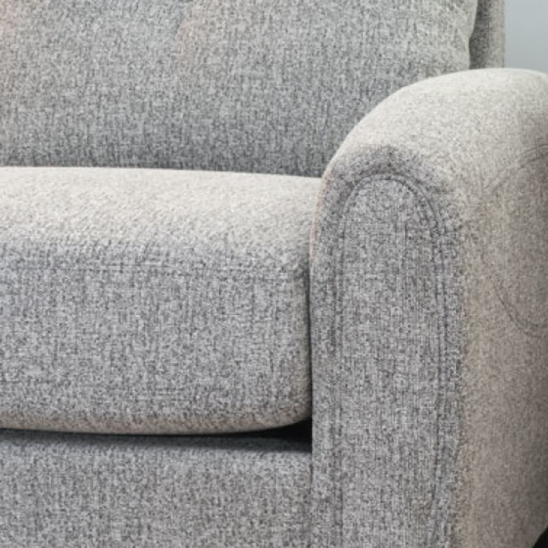 Grey Fabric Dome Arm Sofa