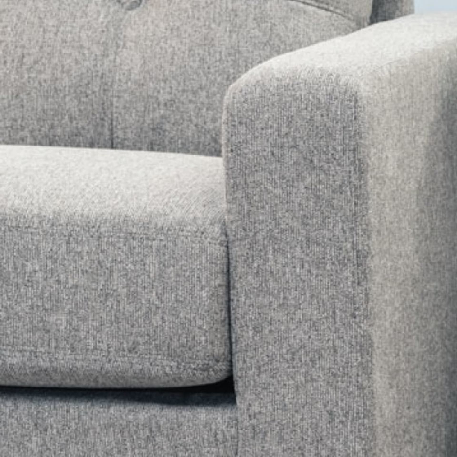 Gray Fabric Track Arm Sofa