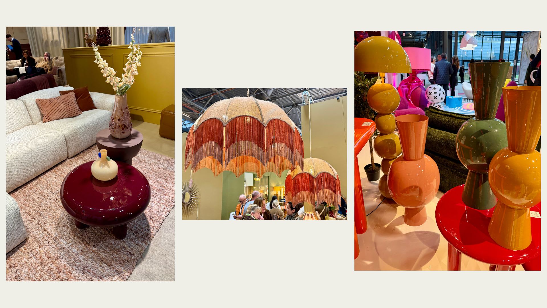 Collage of unexpected colors and textures