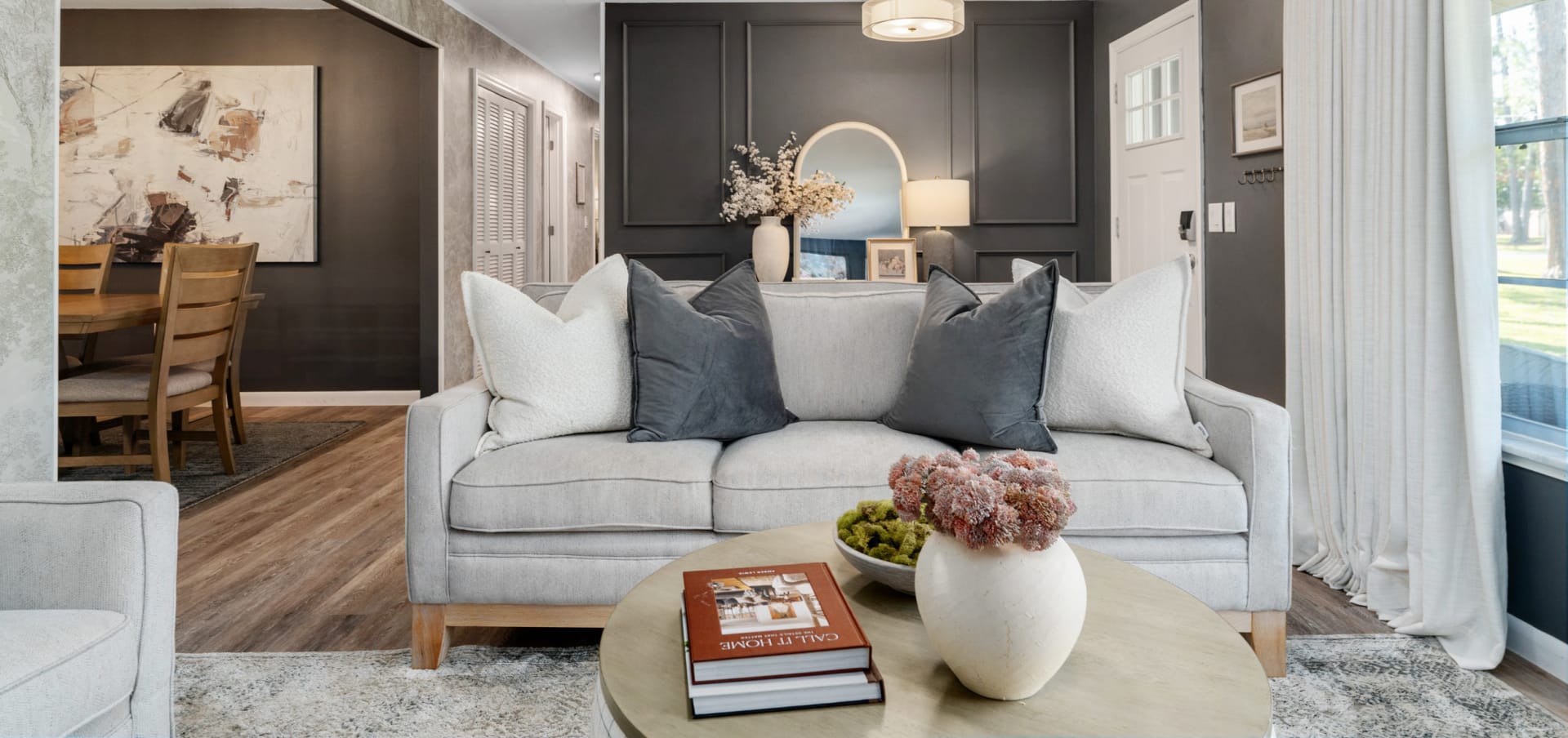 Delray Sofa Close up in Kelli Bateman's Airbnb