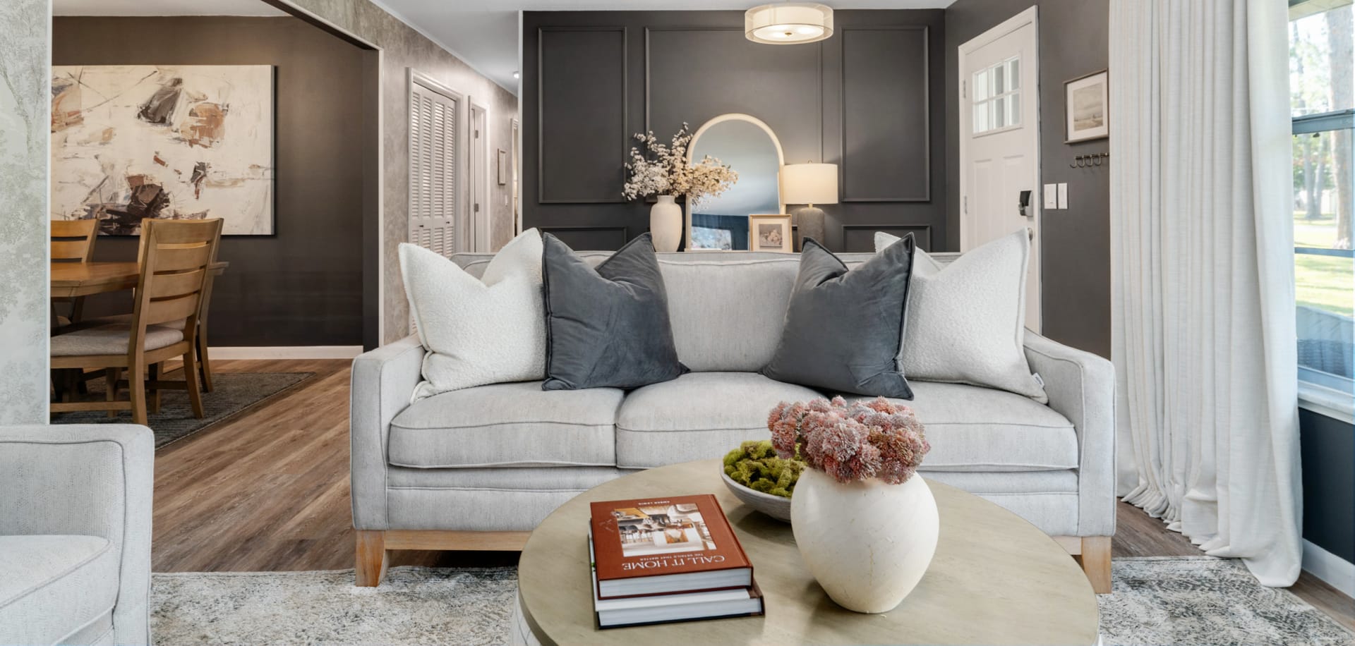 Delray Sofa Close up in Kelli Bateman's Airbnb