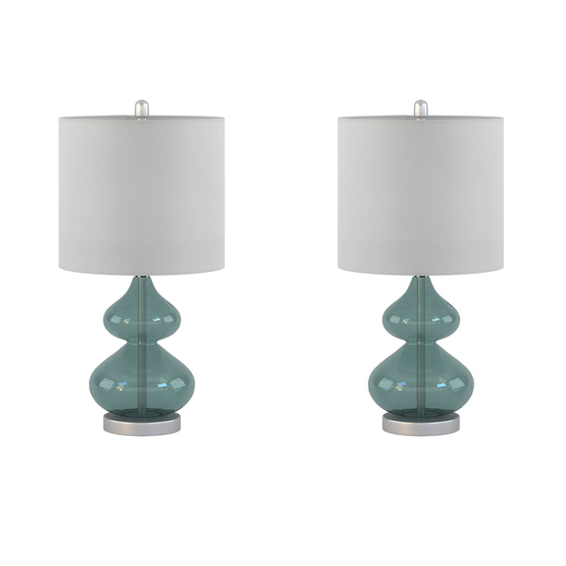 Ellipse Blue 2 Pack Table Lamps