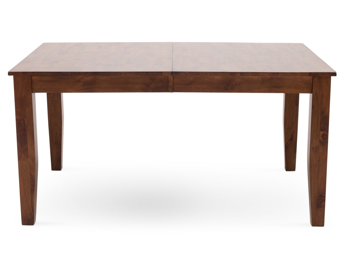 The Largo Dining Table in the Light finish, unextended and positioned lengthwise