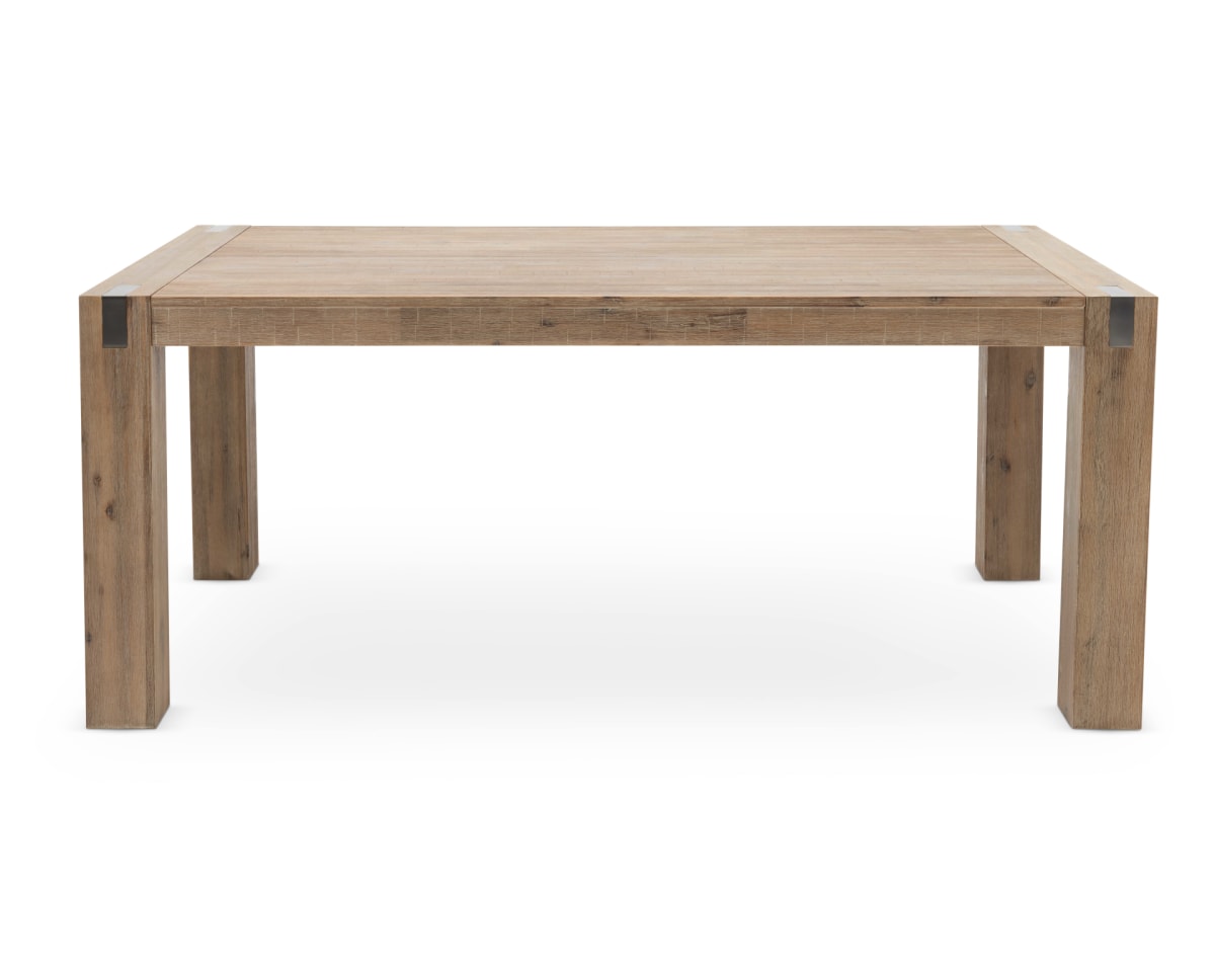 The Vail II Dining Table on a white background, positioned lengthwise