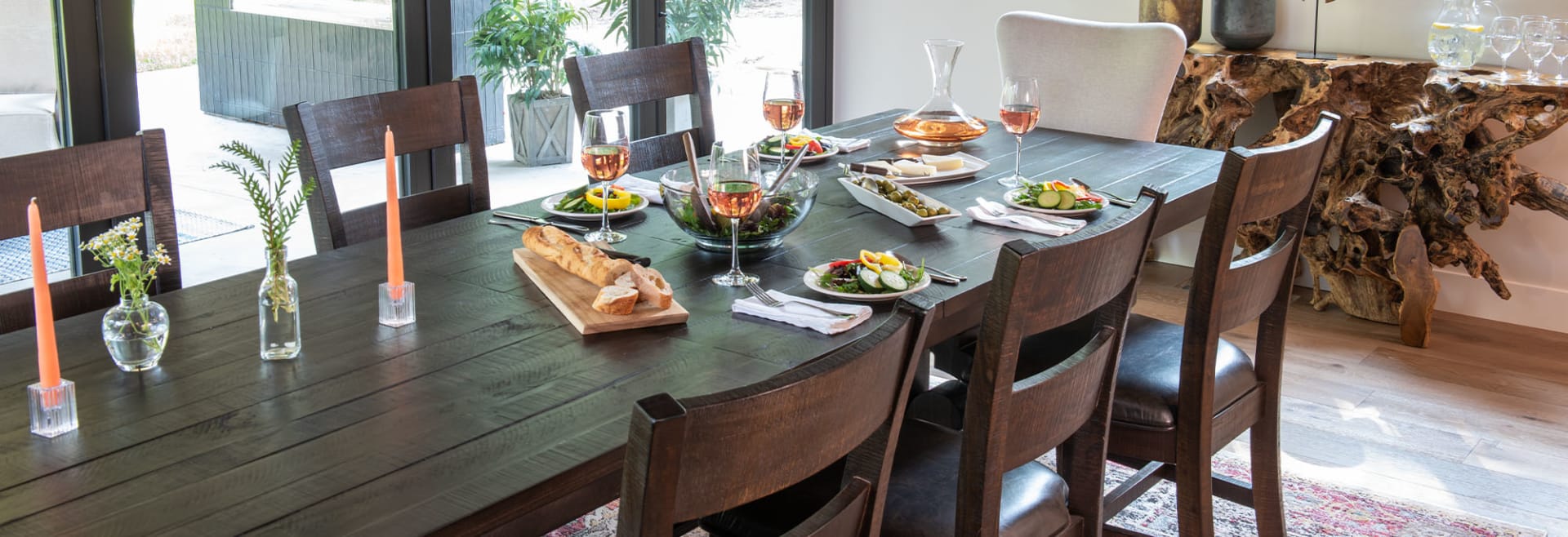 Dinner Table Setting with candles