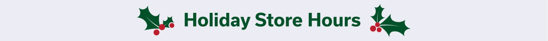 Holiday Store Hours
