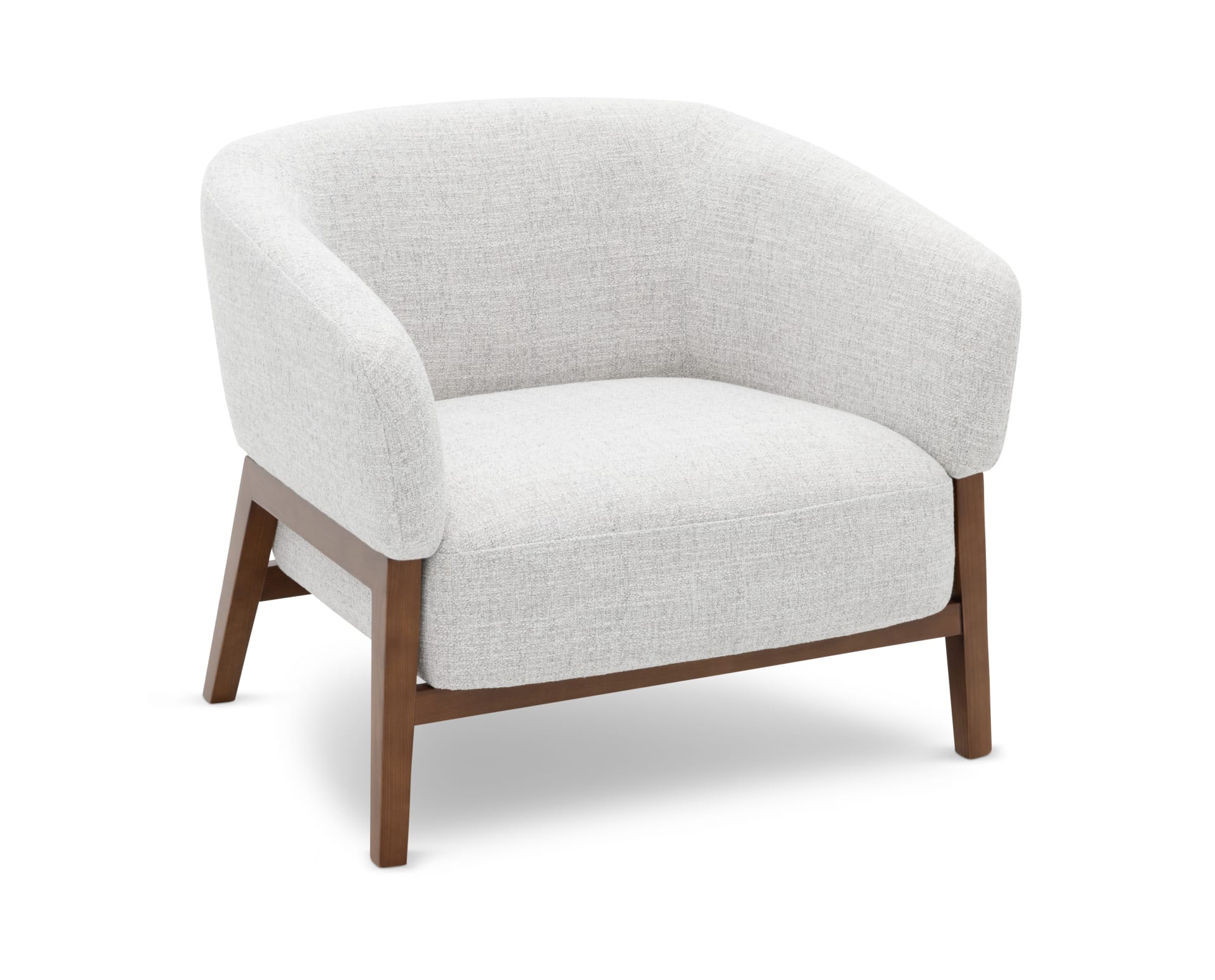 Angled shot of Modish Accent Chair on white background