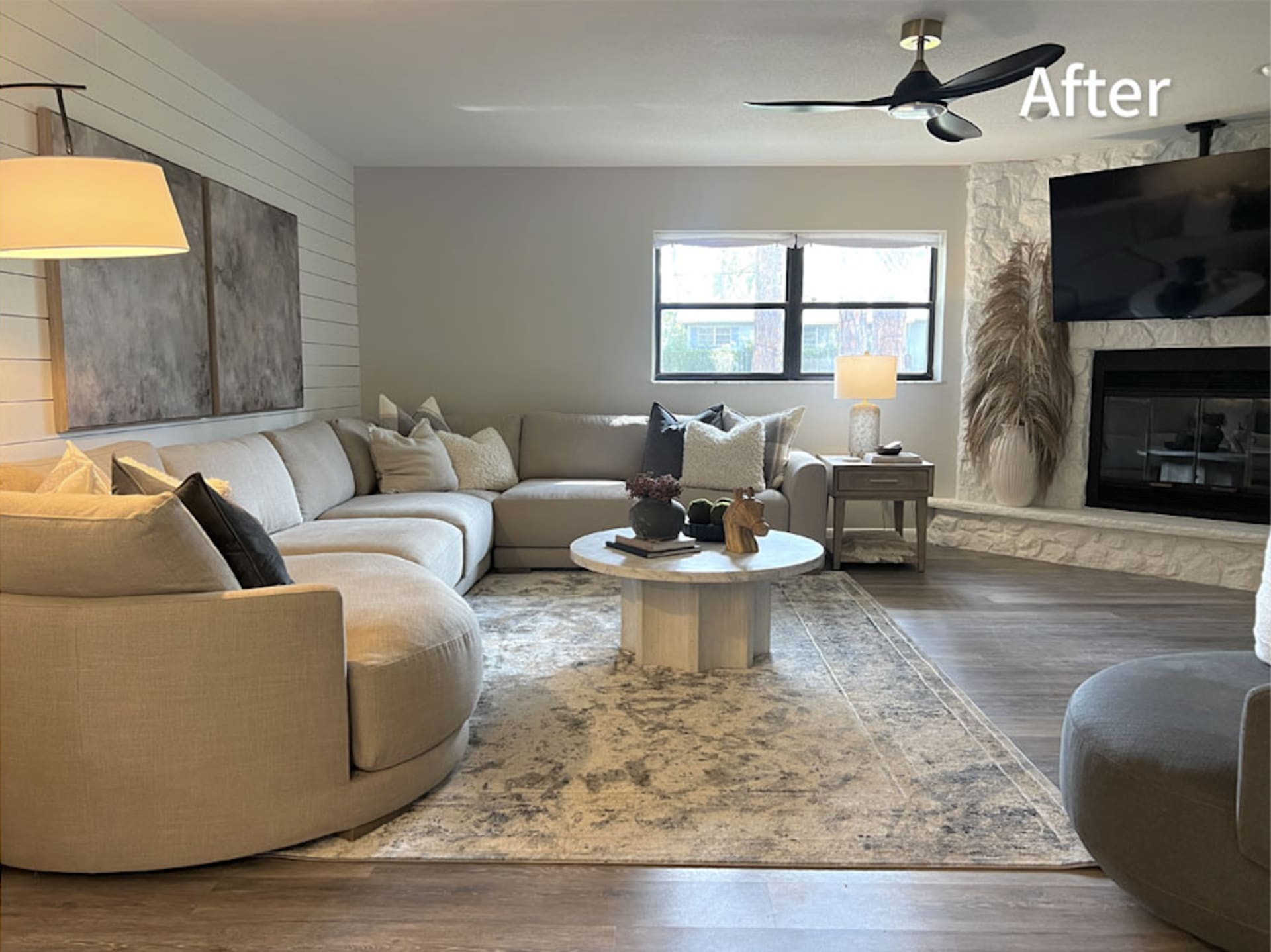An after picture of Kelli Bateman's living room