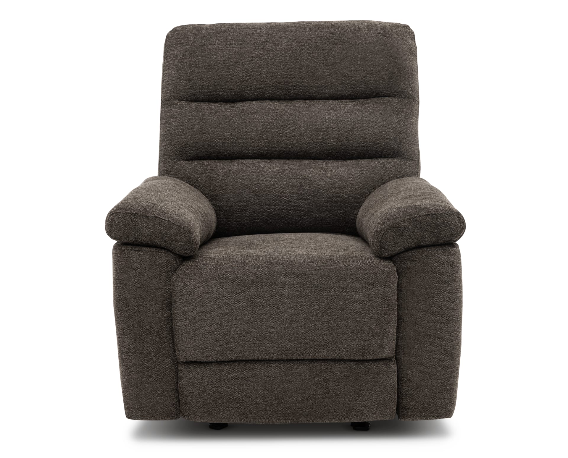 The Conway Recliner in Brown on white background