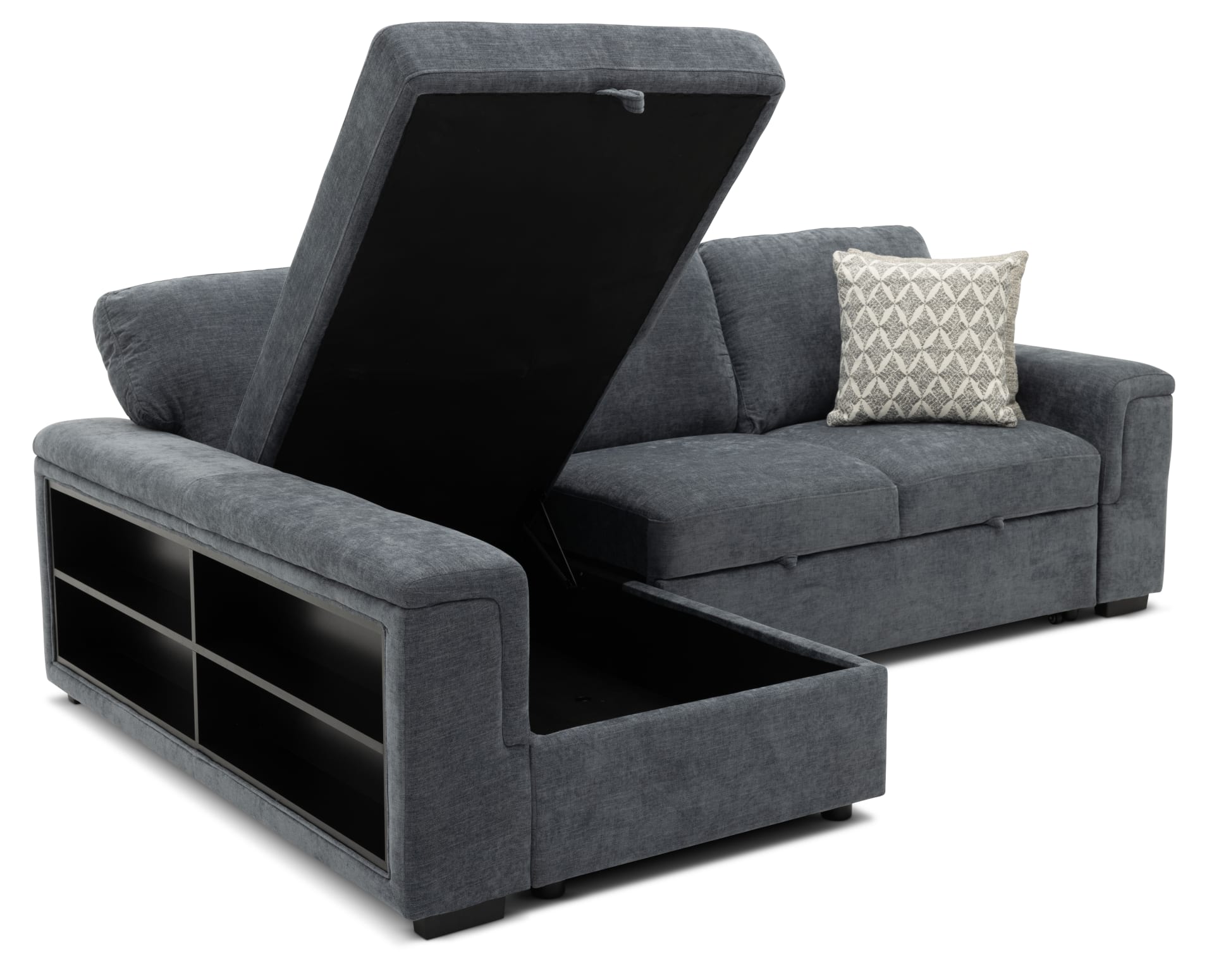 Noble 2 Pc. LAF Chaise Sectional in Blue on white background