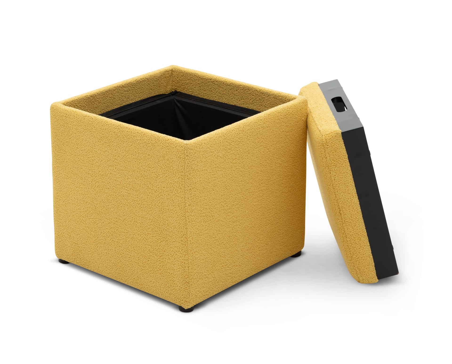 Fenn Yellow Ottoman with Tray