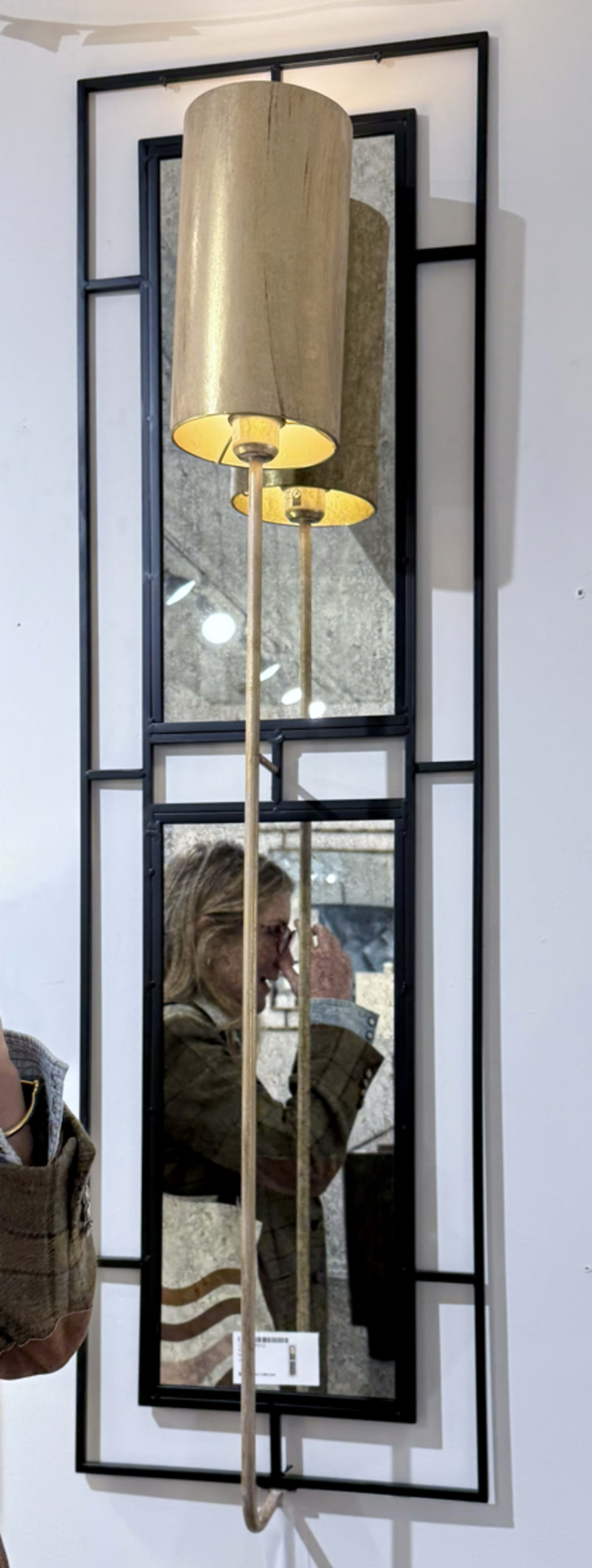 Mercury Glass mirror on wall at High Point Market