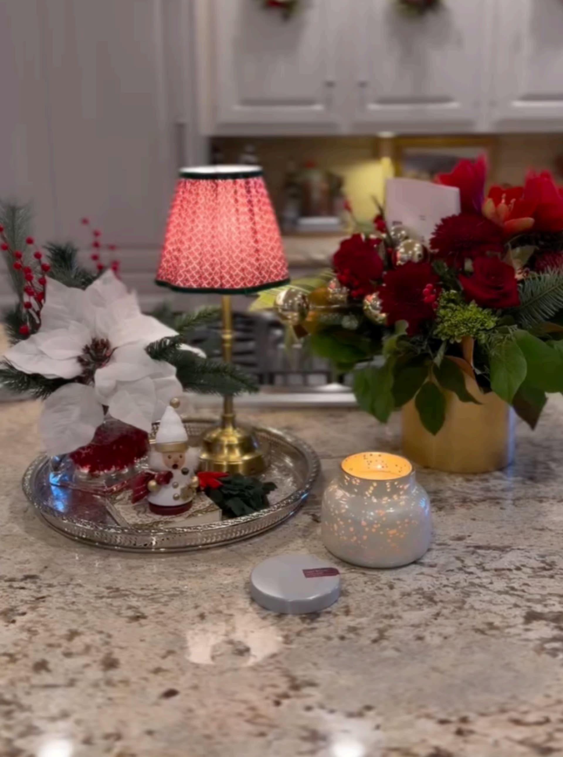 Nightstand with silver tray reference image for grandmilennial podcast episode