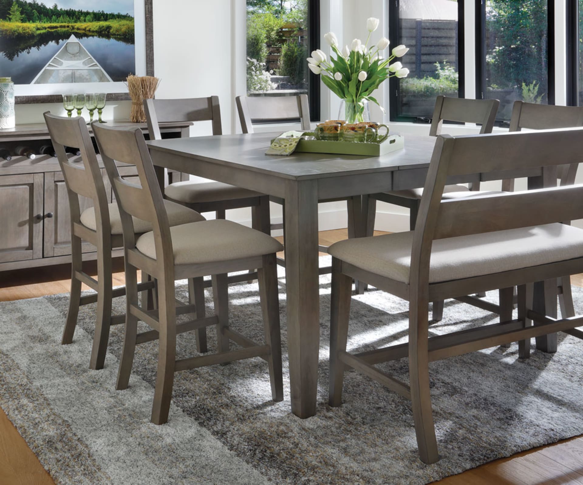 Largo 5 Pc Counter Height Dining Table