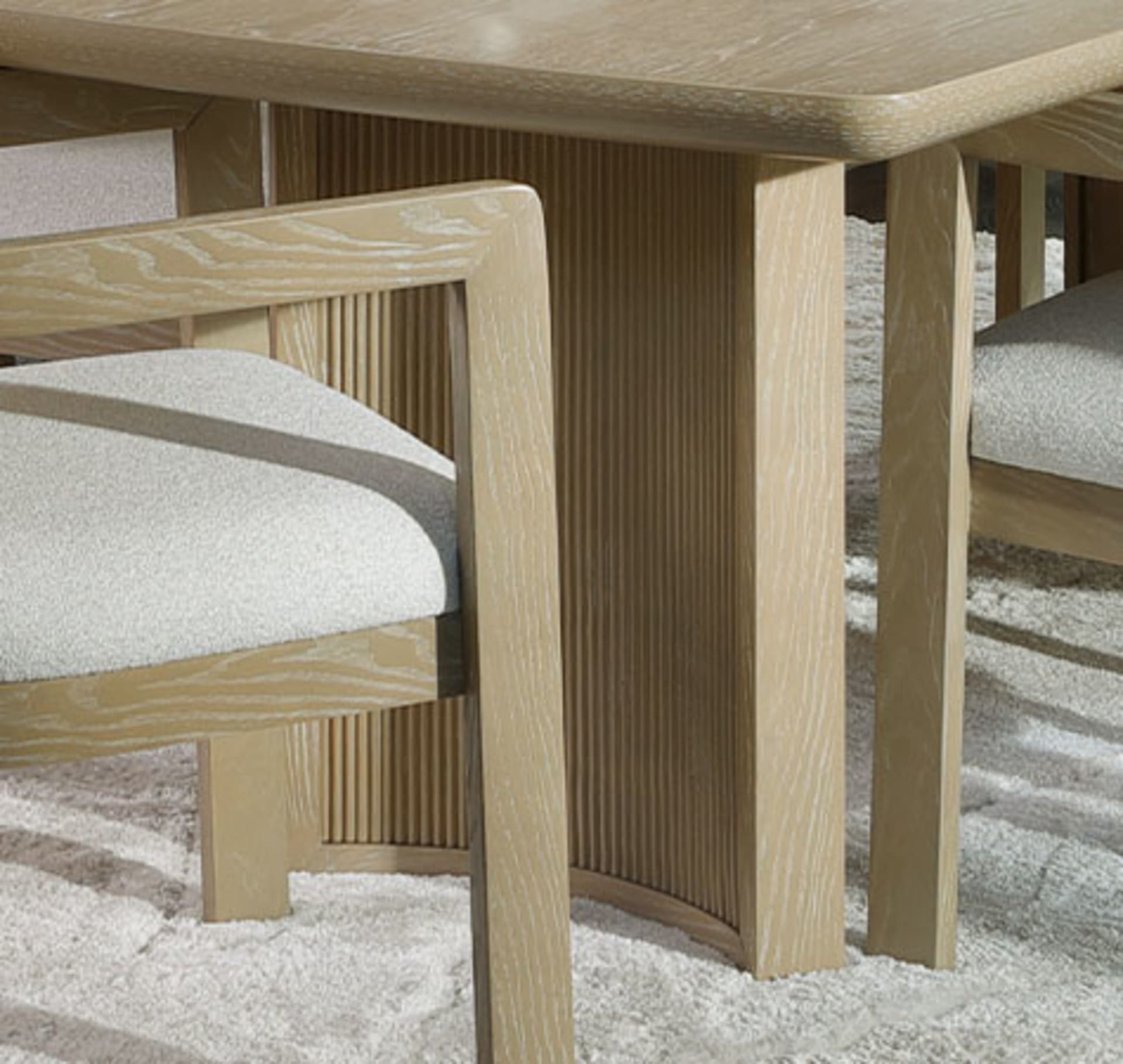 Capri 5 Pc. Dining Room Set Tambour Detailing