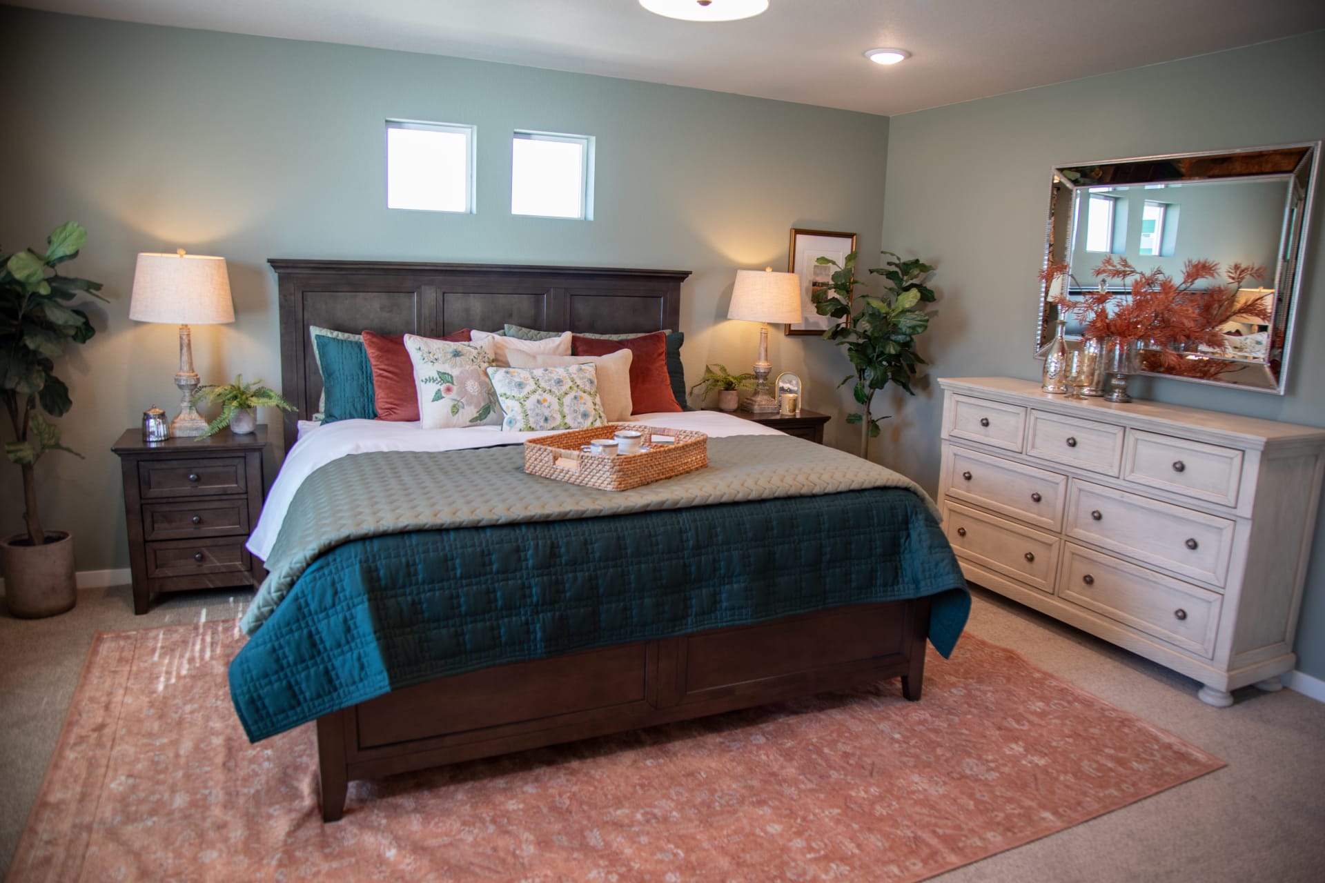 The Bering Panel Bed in a classic style bedroom