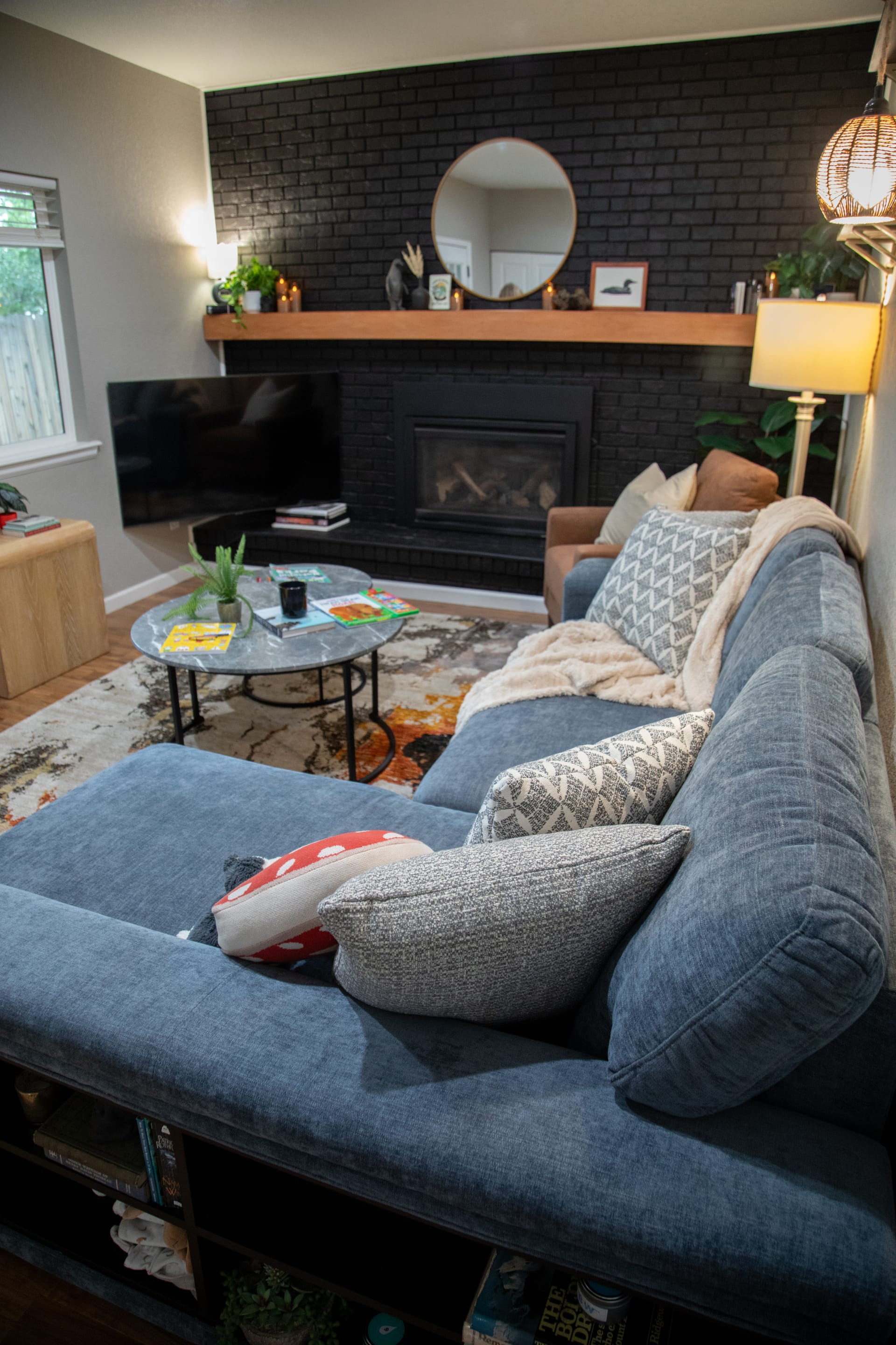 The Noble Sectional styled in Kate's modern home for Real Spaces