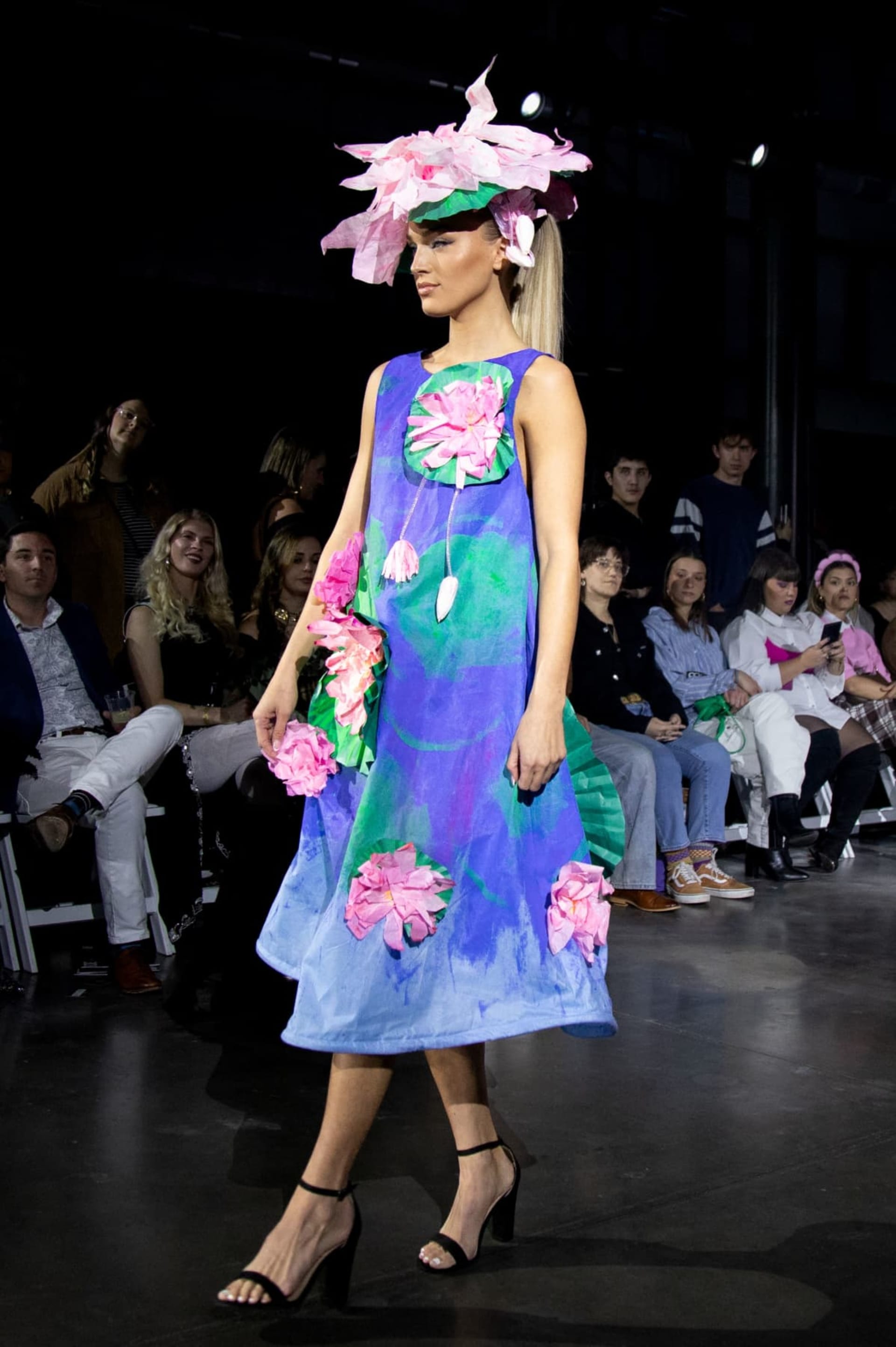 Denver Fashion Week Model Blue Dress