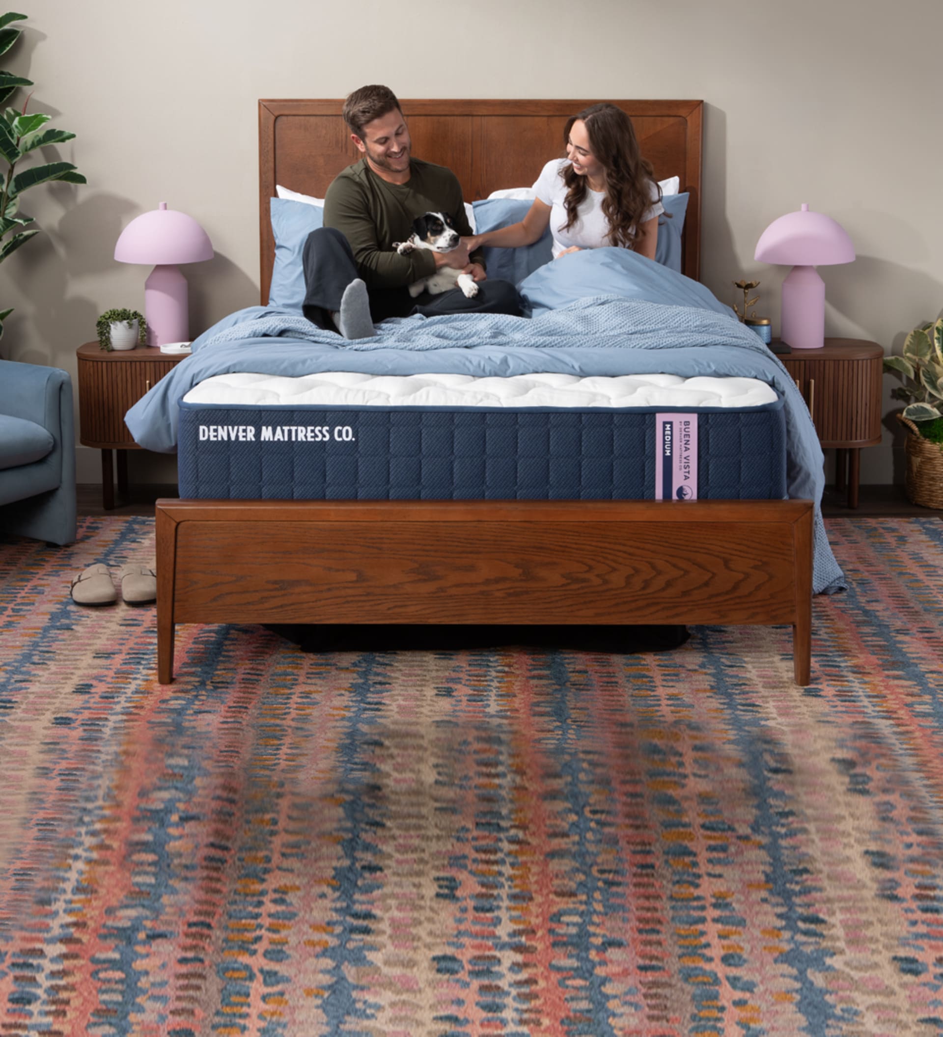 Buena Vista Medium Mattress in Bedroom with Family