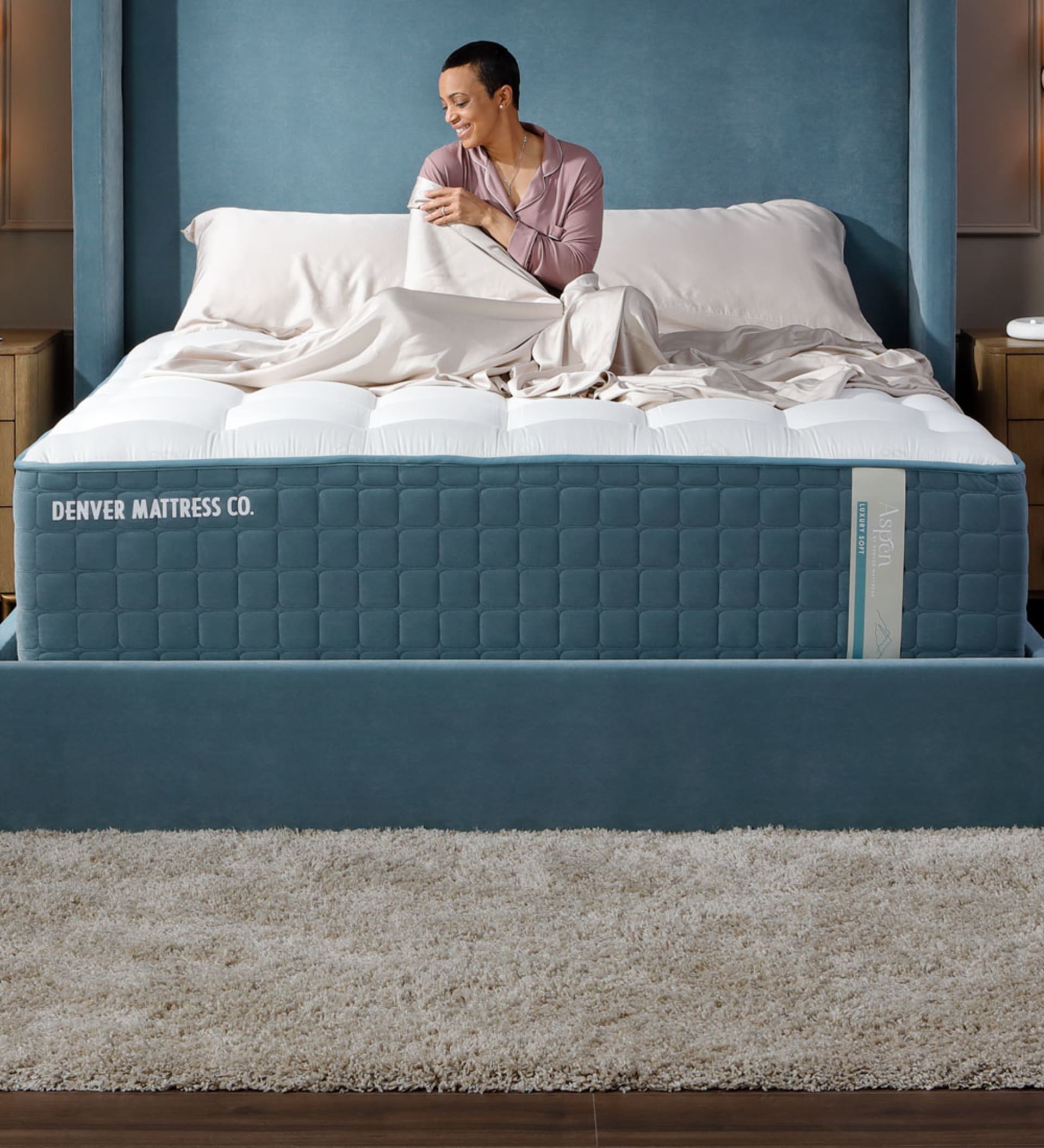 Denver Mattress Aspen Luxury Mattress in bedroom