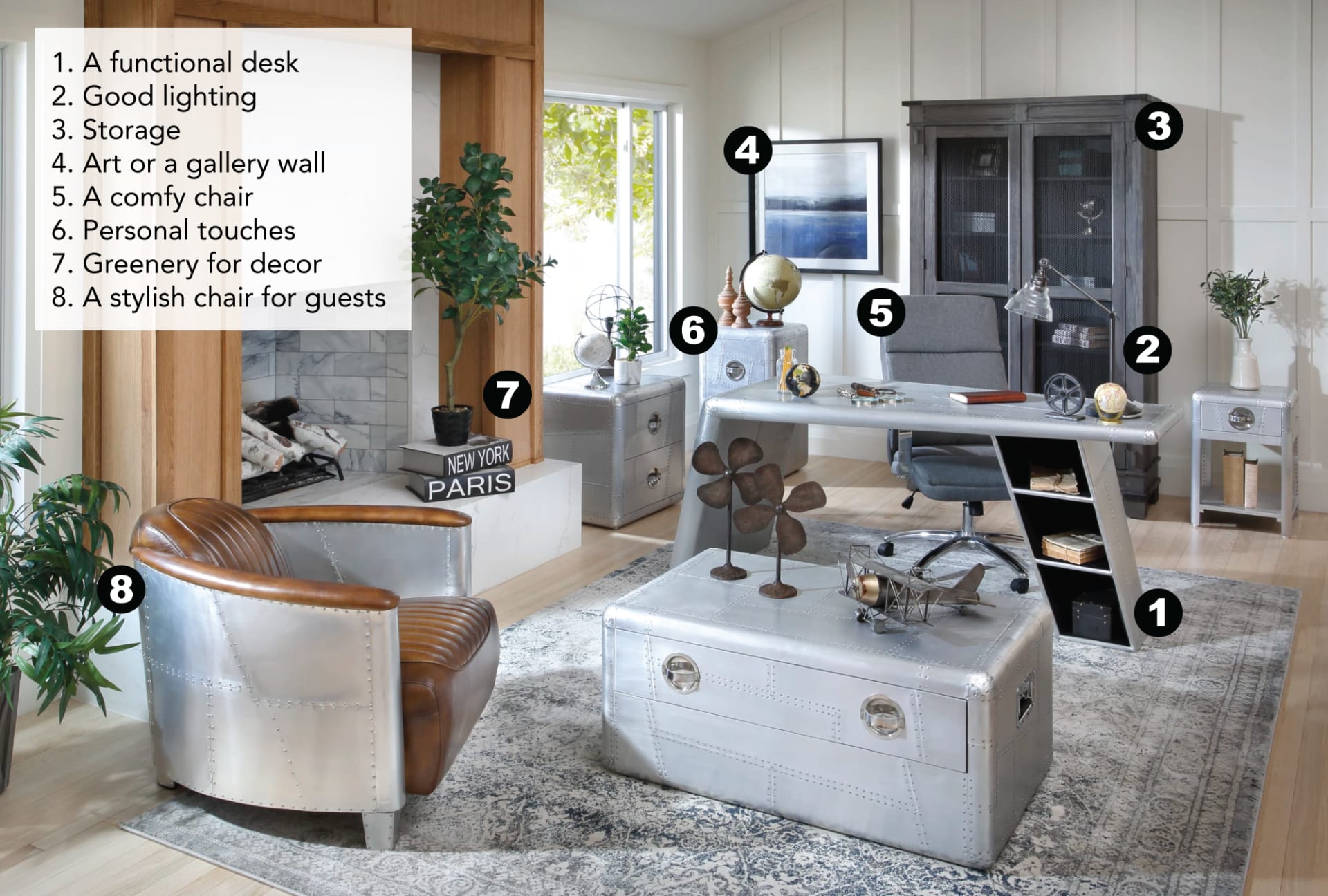 Aviator Writing Desk Graphic