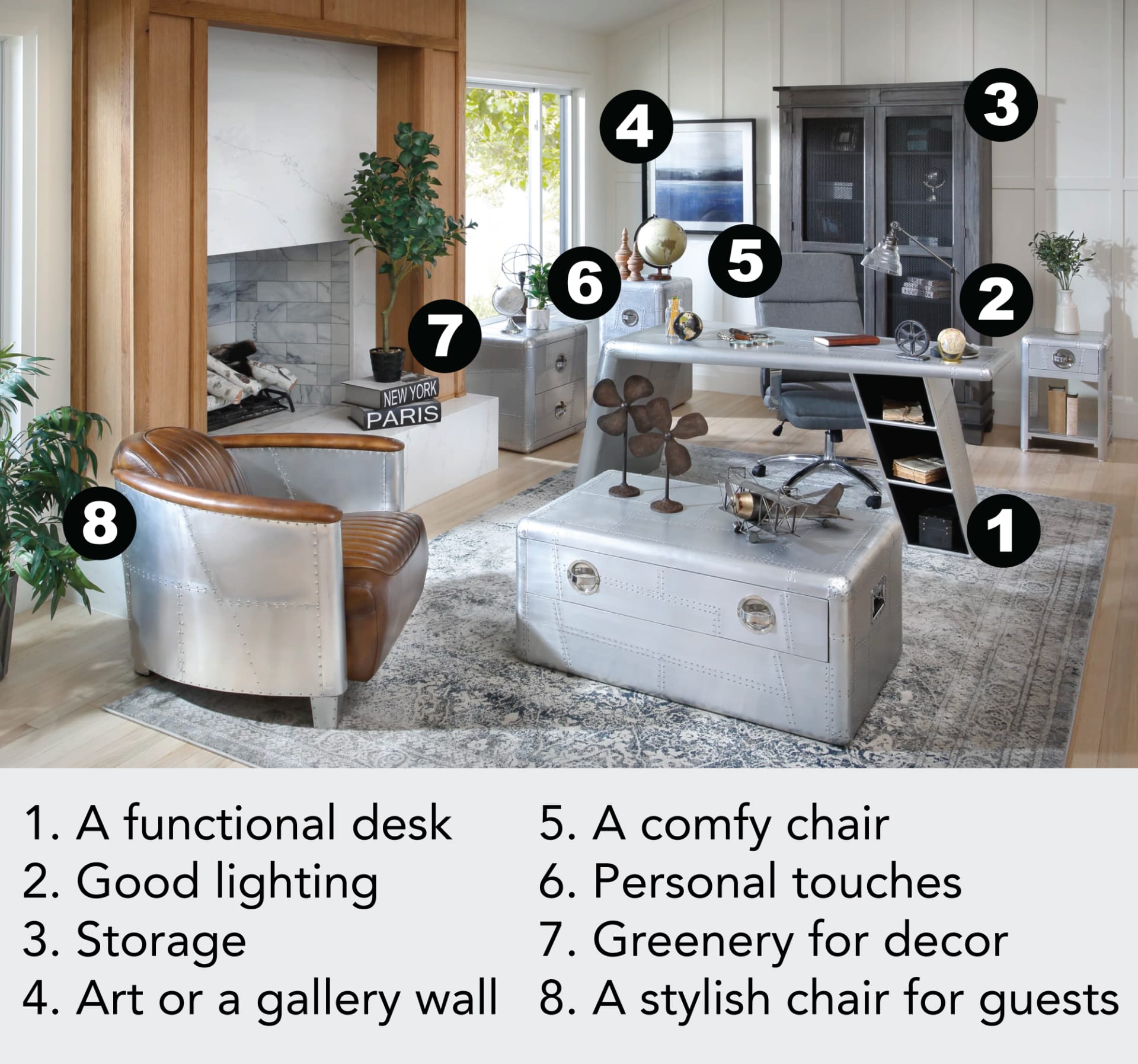 Aviator Writing Desk Graphic