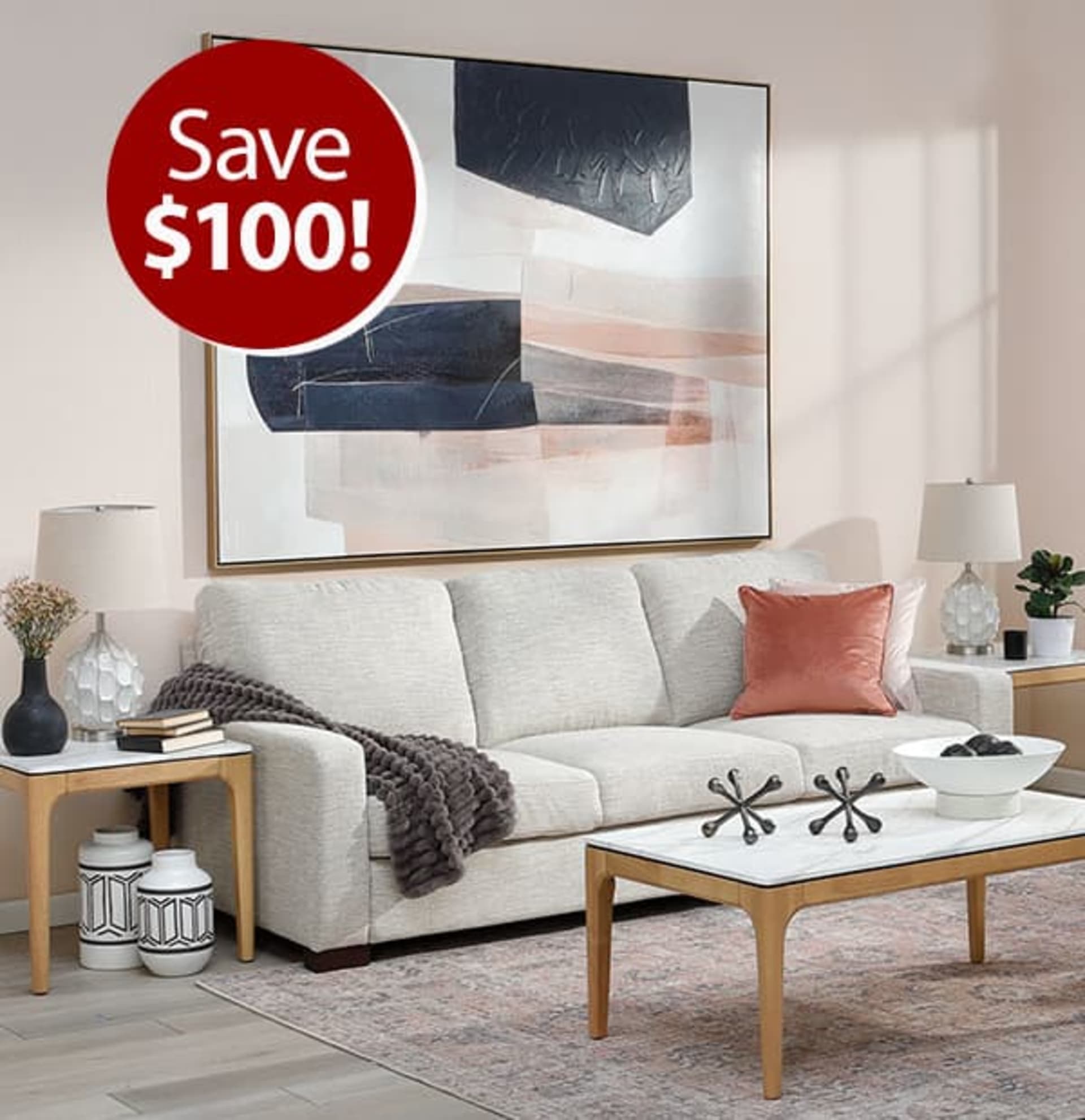 Save $100 on Hudson Sofa
