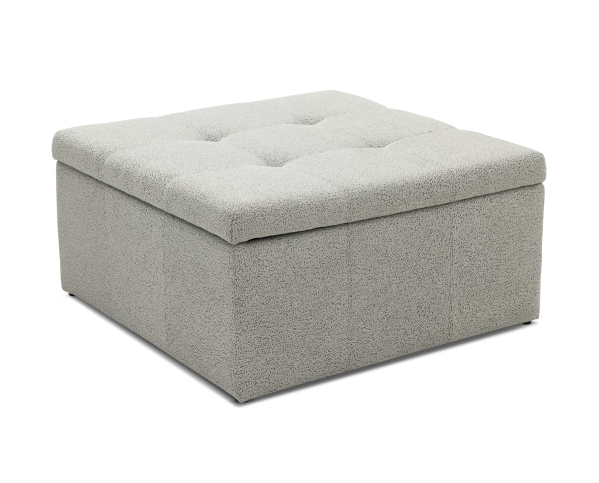 Fenn Grey Large Storage Ottoman