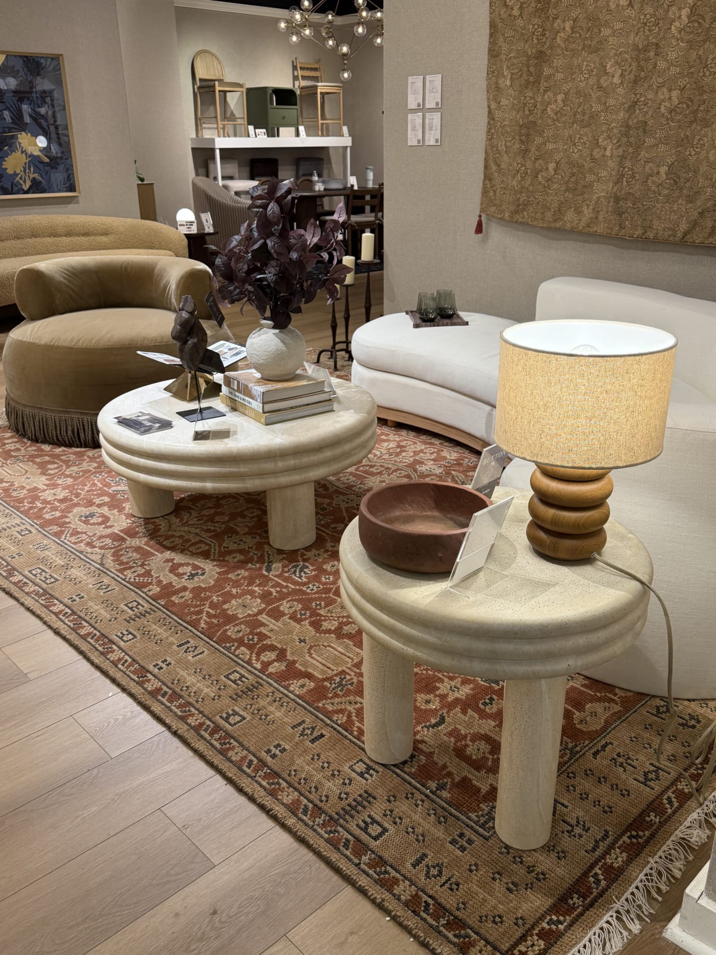 Round furniture at High Point Market